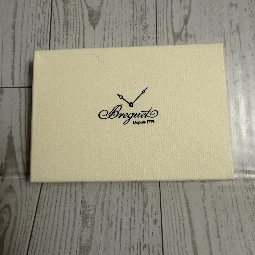 Breguet Folded Card Wallet Black Leather Bifold